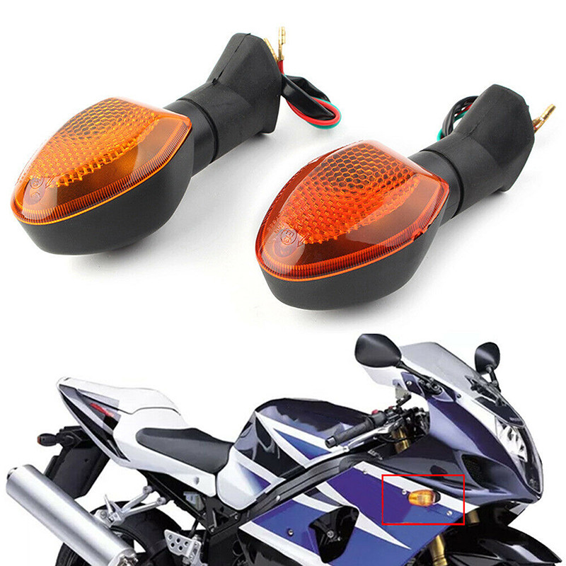 ! Em Estoque Para Suzuki Motocicleta Indicadores De Sinal Volta Pisca Âmbar Luz Lâmpadas Frente Traseira Universal Moto