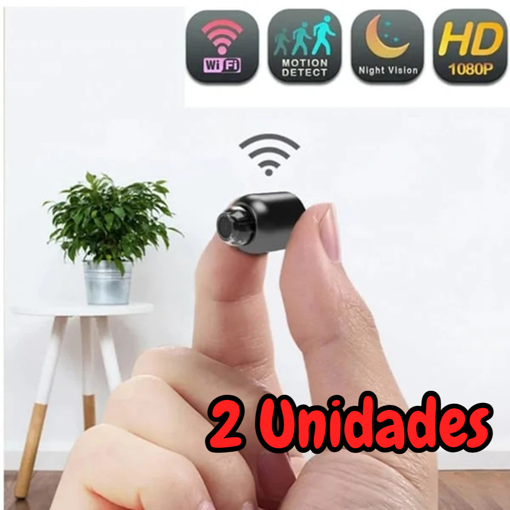 Microcâmera WiFi Sem Fio X5 De 2 Pacotes , 1080P HD , Visão Noturna , Monitoramento Doméstico Remoto Móvel , Tamanho Min