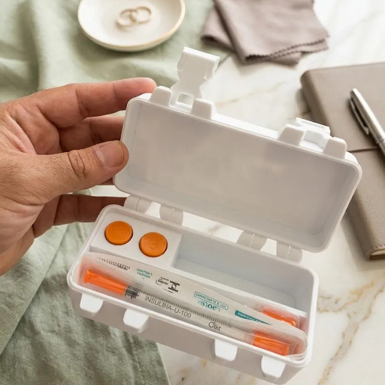 Case Porta Frascos 3ml Compatível com Tirzepatida, Mounjaro, TG e Insulina | Estojo Organizador