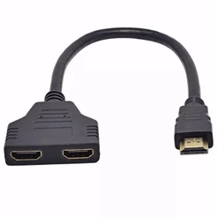 Cabo Divisor Adaptador HDTV Y 1 HDTV Macho X 2 HDTV Fêmea