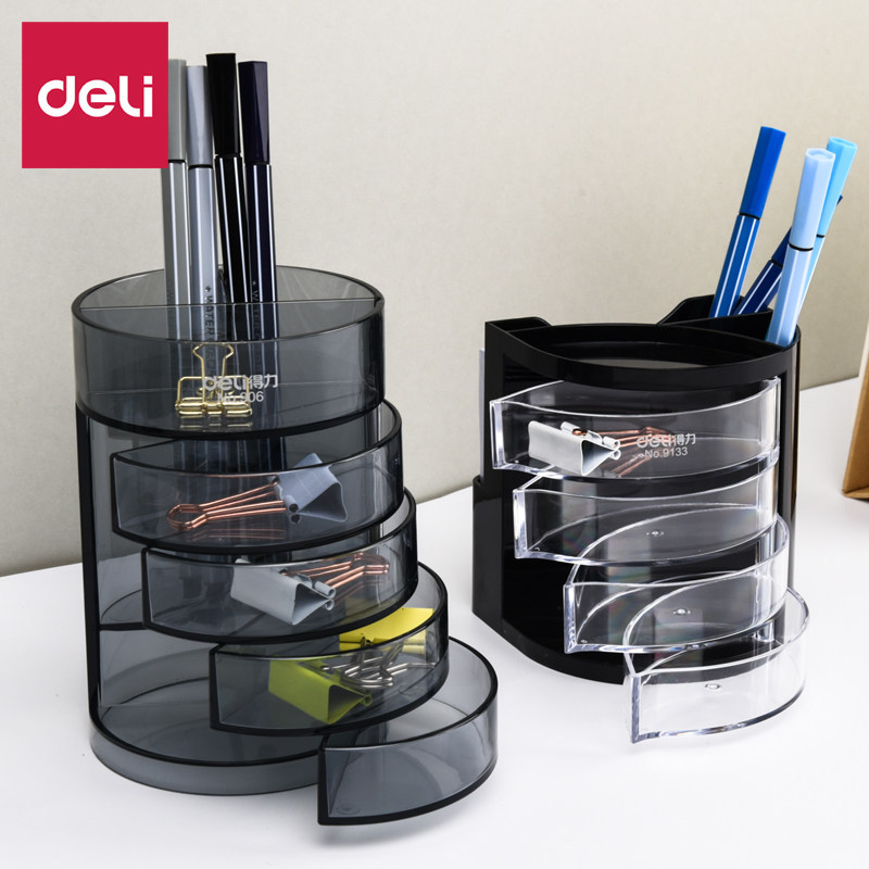 Deli porta-canetas multifuncional, combinação reticulada, porta-canetas de Metal, moda criativa, material de escritório,