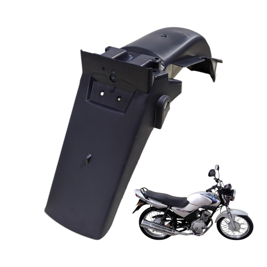 PARALAMA TRASEIRO YBR 125 2000/2001/2002/2003/2004/2005/2006/2007/2008 - PRETO INJETADO