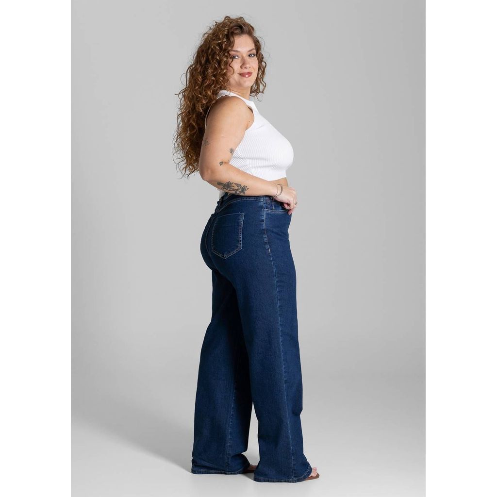 Calça Jeans Sawary Plus Size Wide Leg - 284233 — imagem 2 de 2