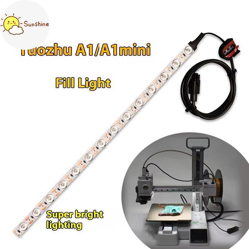 OMS 1 Pcs Instalação Magnética Liga De Alumínio Tira LED Para Bambu Lab A1/A1 Mini Kit De Barra De Luz Acessórios DIY br
