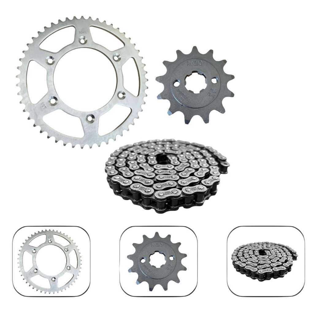 Kit Relação Transmisão Completo CRF 230 CRF 250 Todos Os Anos Corrente/coroa/pinhão AÇO 1045