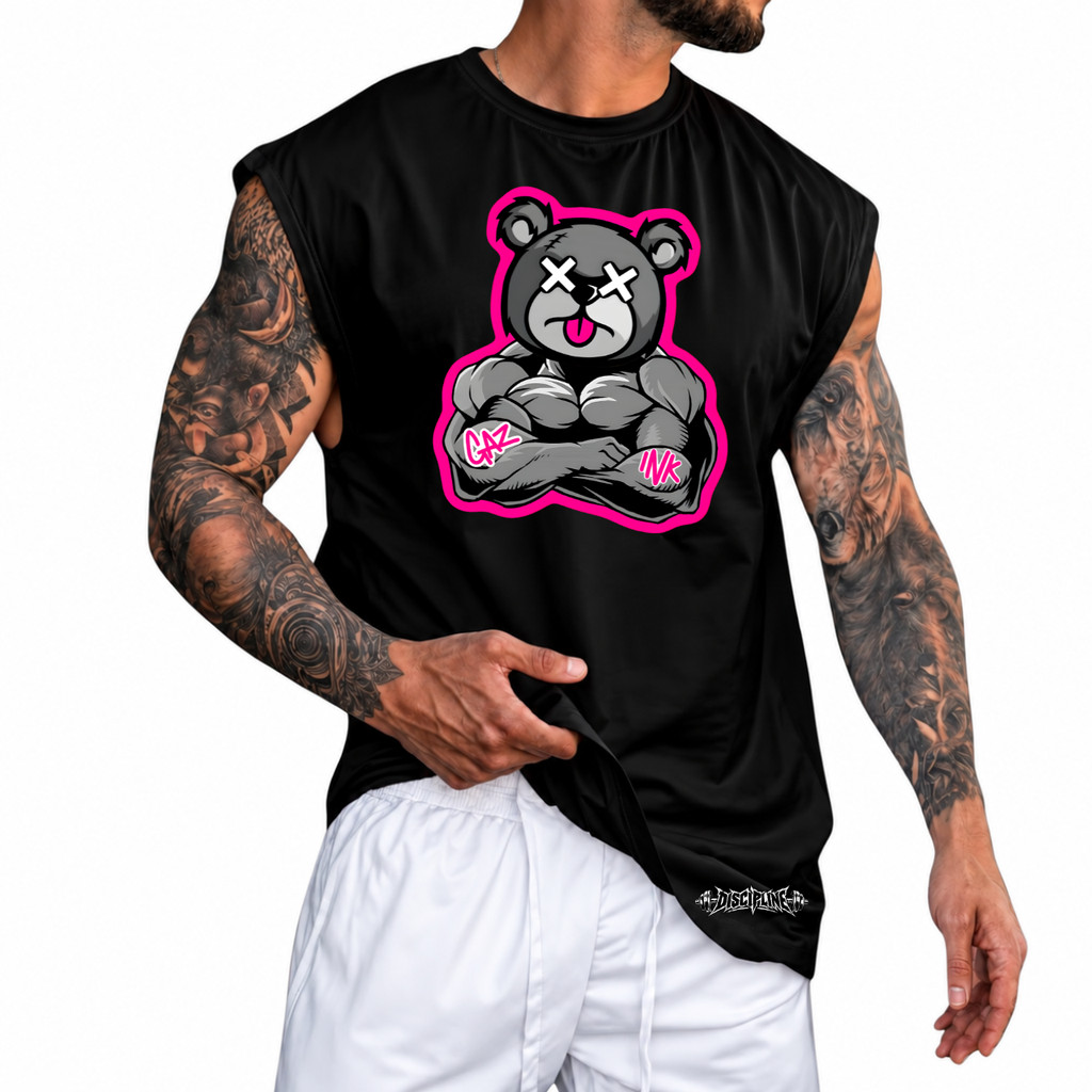 Regata Machão Oversized 100% Algodão Camiseta Cavada Musculação Streetwear Treino Praia Academia