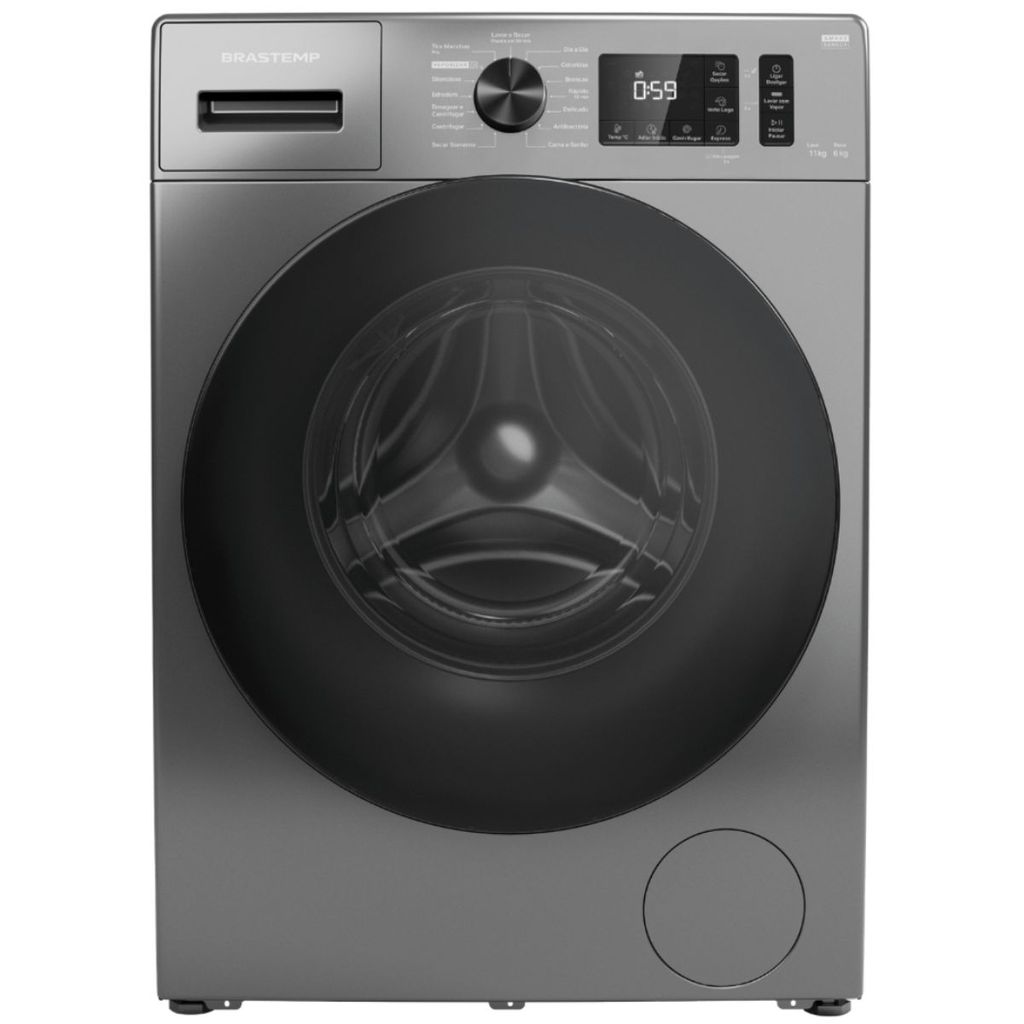 Lava e Seca Brastemp 11 kg Smart Sensor Titanium BNO11ASANA