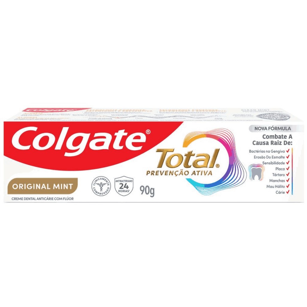 Creme Dental Colgate Total Original Mint Prevencao Ativa 90g