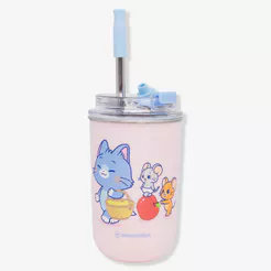 Copo Neo com Canudo Tom e Jerry Gokko