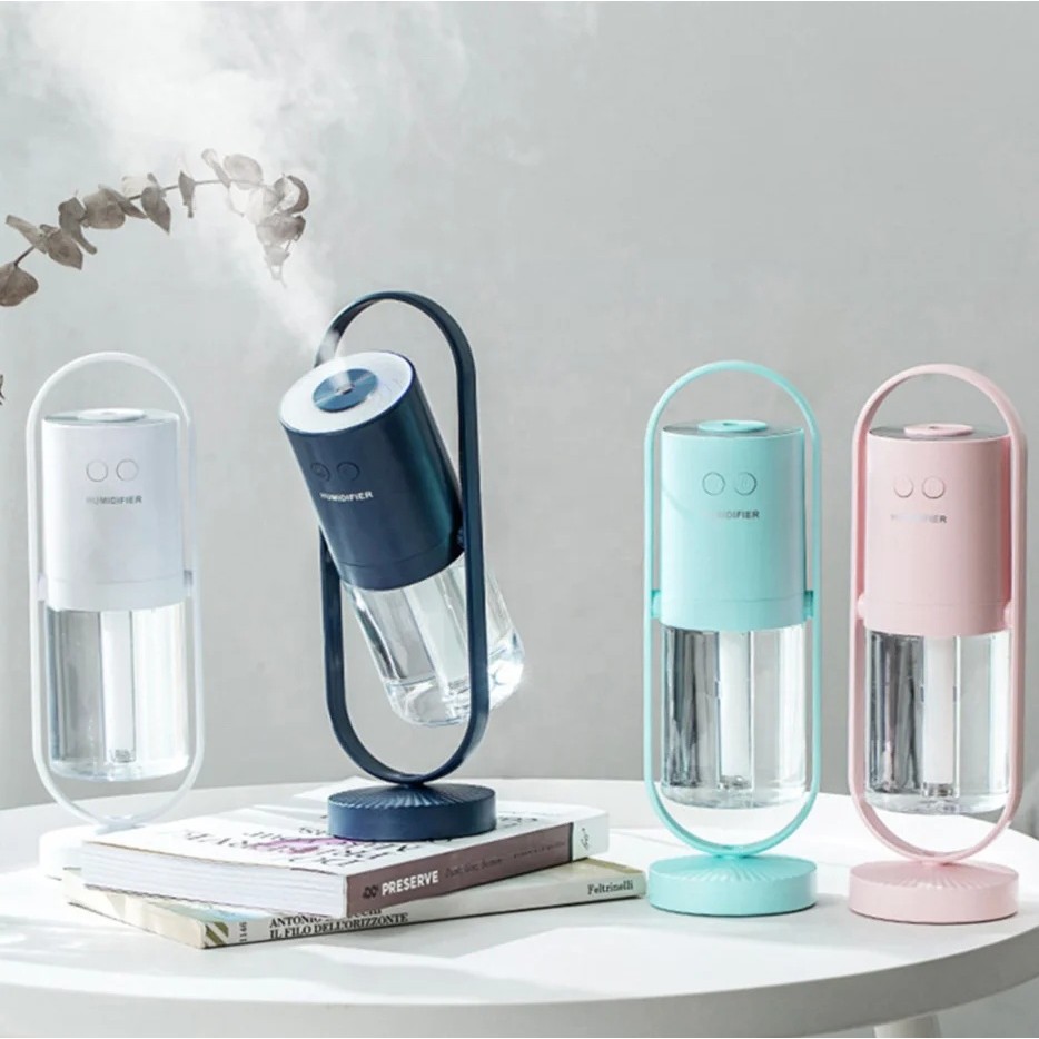 Umidificador de Ar Mini para Escritório e Carro com Luz LED de Alce de Natal 200ml, Umidificador Ultrassônico USB de Név