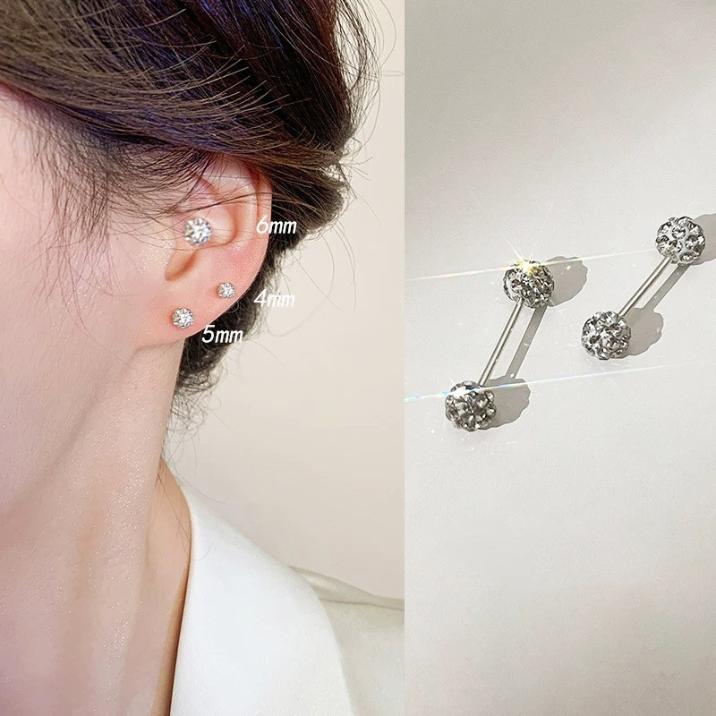 Brincos de diamante femininos luz luxo moda brincos requintado nicho All-Match brincos simples jóias acessórios exportaç