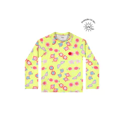 Blusa de Proteção Solar Infantil Menina Elian Amarelo