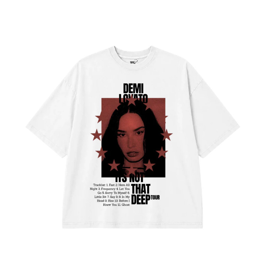 [Camiseta Premium em Algodão Puro]LA  Camiseta Demi Lovato camisa Fãs Moda casual Camisa Feminina