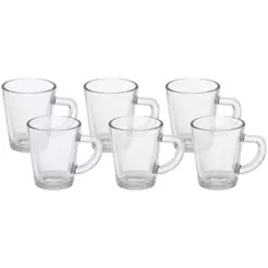 Jogo de Canecas de Café de Vidro 70ml Hauskraft