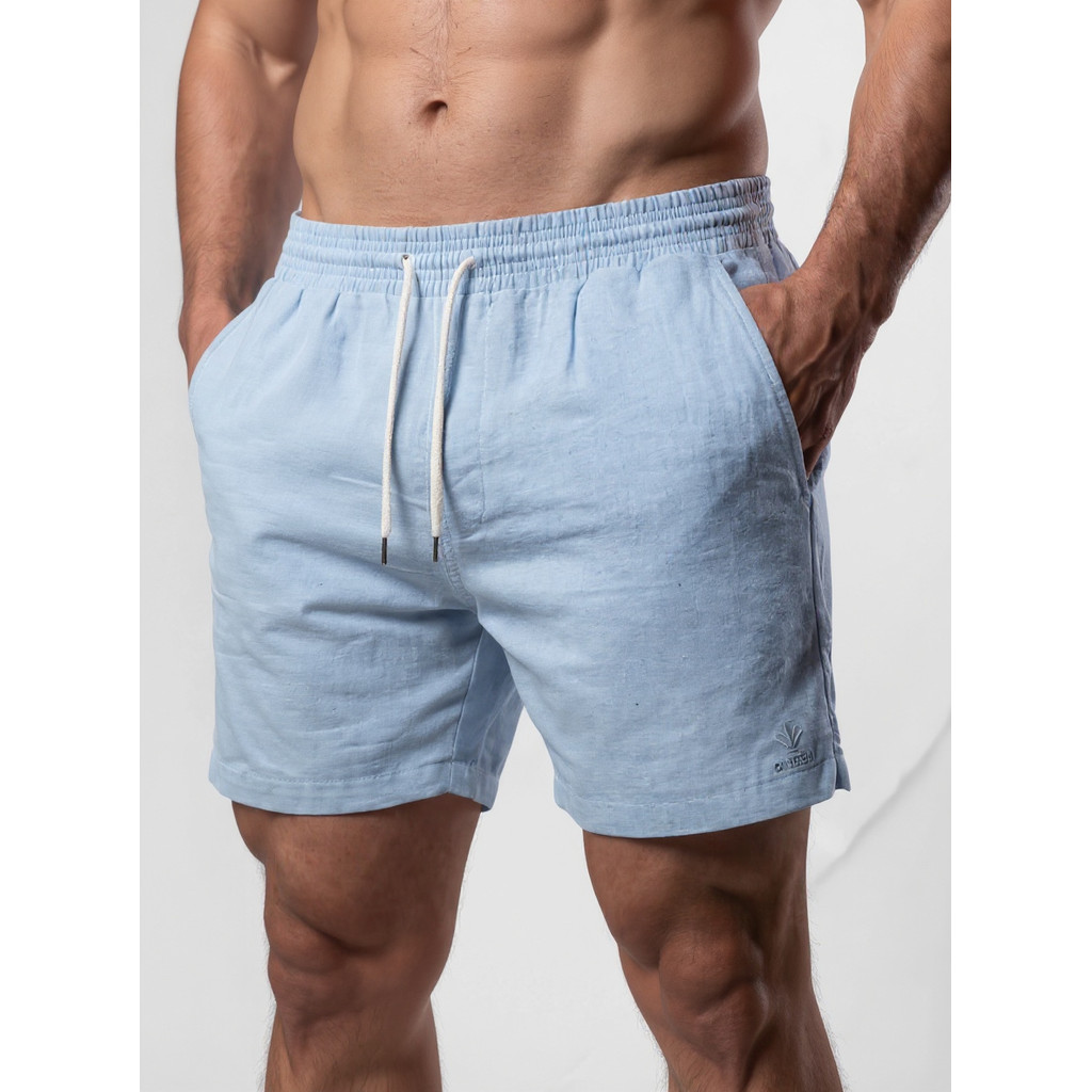 Kit 2 Bermudas Masculinas Linho Elastano Praiana Confortável Verão — Maison RS