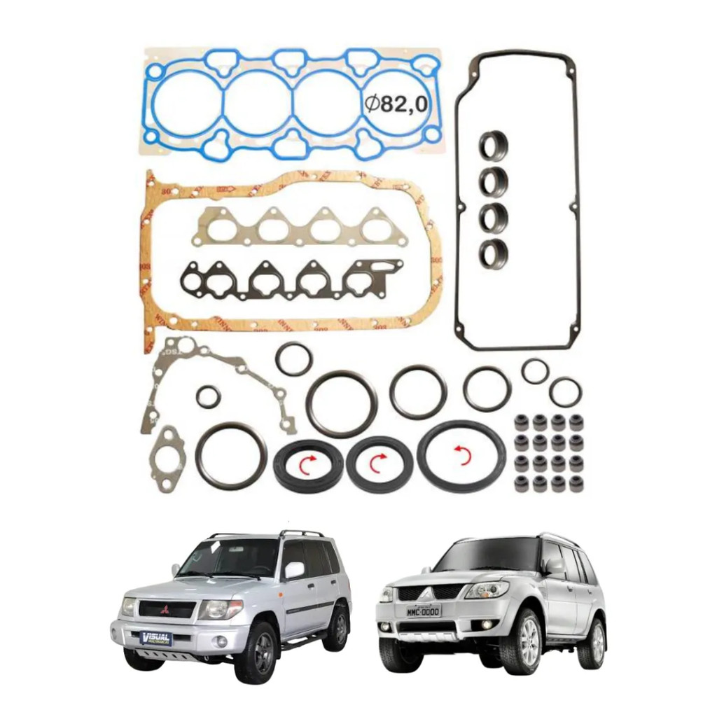 Imagem Junta Motor Aço Inox Mitsubishi Pajero Io 98/ Tr4 4g93 4g94