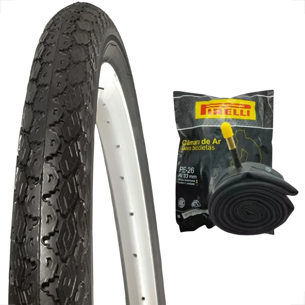 Pneu Pirelli Manga Turbo aro 26 x 1.1 / 2 x 2 Montadinha Motorizada Bike + Camara de ar Pirelli · foto 2