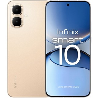 Smartphone Infinix Smart 10 128GB 4GB RAM Tela Grande Bateria de Longa Duração