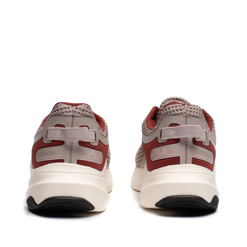 Tênis Feminino Fila Recovery Esportivo Bege/bordo · foto 2