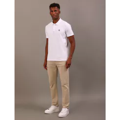 Polo Masculina Manga Curta Re Issue Calvin Klein Jeans - Branco