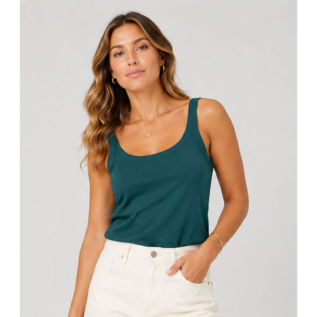 Regata Feminina Cotton 30 Básica KO Verde