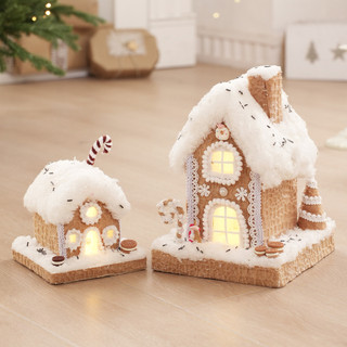 Espuma árvore de natal iglu luminosa pequena casa criativa biscoito padaria gengibre casa decoração Desktop Mini ornamen