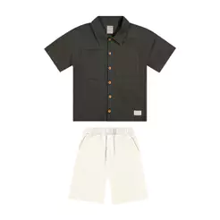 Conjunto Infantil Menino Camisa Linho Colorittá Verde