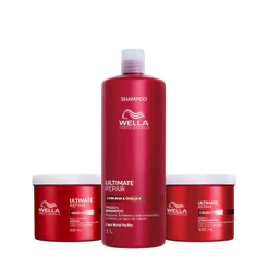 Kit Wella Professionals Ultimate Repair - Shampoo Litro Condicionador 500 e Mask 500 (3 produtos)