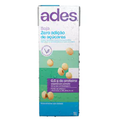 Bebida Vegetal Ades Soja Zero Adição de Açúcares 1 Litro