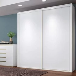 Guarda-Roupa Casal 2 Portas de Correr 6 Gavetas 100% MDF Magnific Yescasa Branco