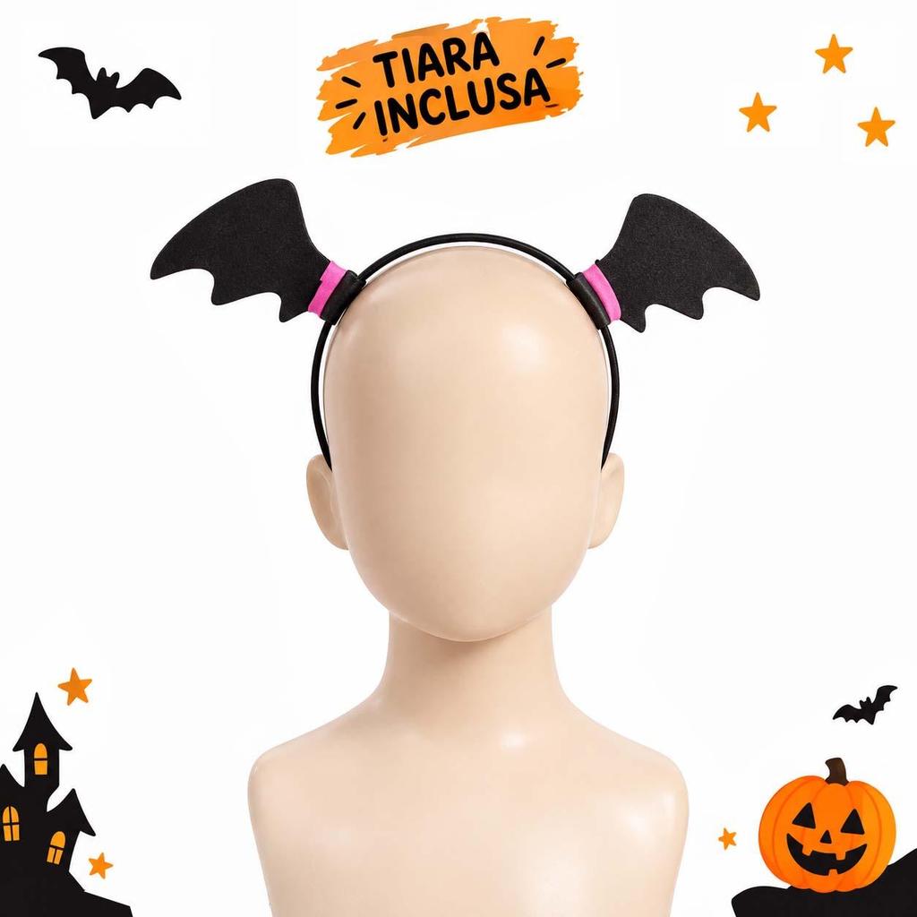 Fantasia Vampirina Infantil de Halloween Com Tiara · foto 2
