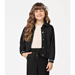 Jaqueta Infantil Suede Sarjado Trick Nick Preto