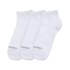 Kit 3 Pares De Meia Cano Curto Lisas Trick Nick Branco