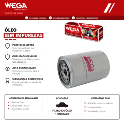 Filtro De Oleo Iveco Daily 50C15 50C17 35.150 45.170 55.170 65.170 35.160 – WEGA WO331