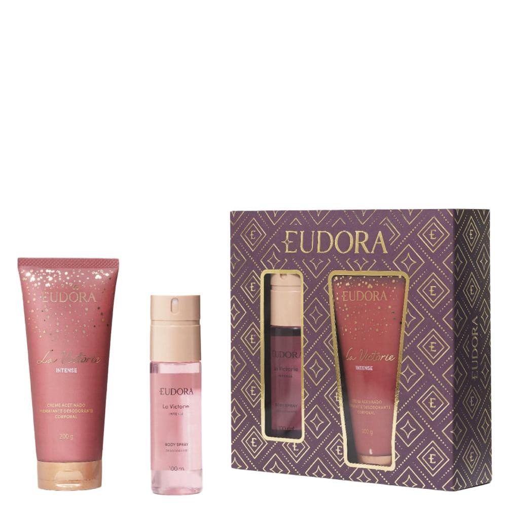 Kit Eudora La Victorie Intense Body Spray 100ml + Creme Hidratante 200g