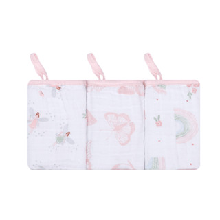 Pano De Boca Papi Soft Com Prendedor Fadas 3 Peças 40cm x 40cm em Oferta na Shopee