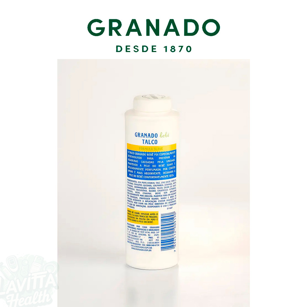 Kit C/2 Talco Infantil Granado Antiassadura Para Bebê 100g Perfumado Fórmula Suave Envio Imediato — imagem 2 de 2