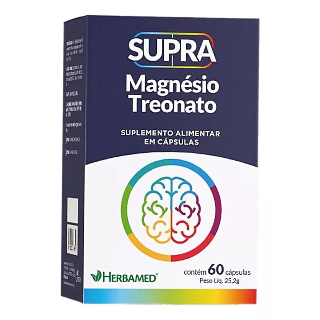 Supra Magnésio Treonato - 60 Cápsulas - Herbamed em Oferta na Shopee