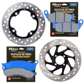 Kit Discos de Freio P/ Haojue Chopper Road 150 + Pastilhas em Oferta na Shopee
