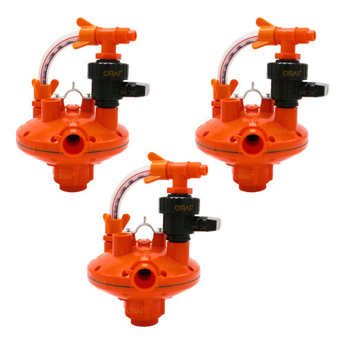 3 Regulador Controlador Pressão Água Bebedouro Aviario + Final de Linha P/ Aves Codornas Frangos Etc