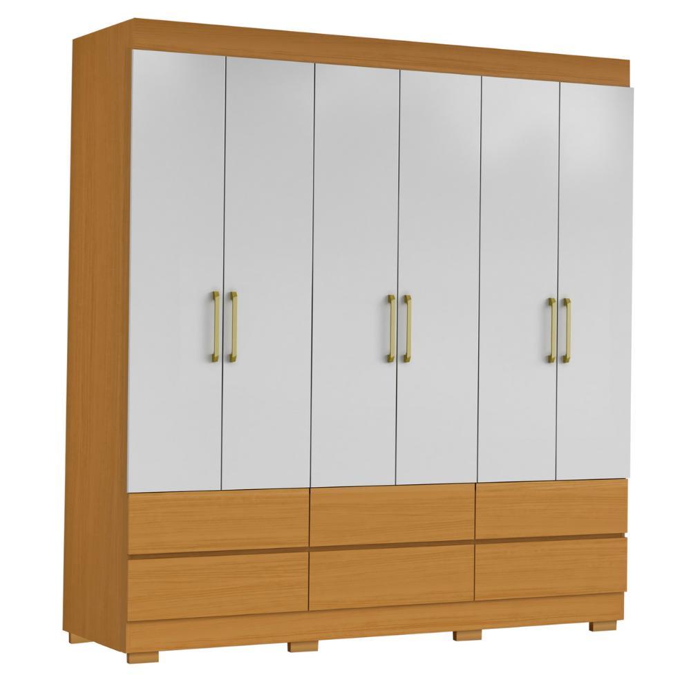 Guarda Roupas Casal Com 6 Portas 6 Gavetas Porto em Oferta na Shopee
