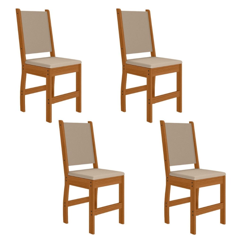 Kit 4 Cadeiras para Cozinha Clara Freijó/Savana em Oferta na Shopee