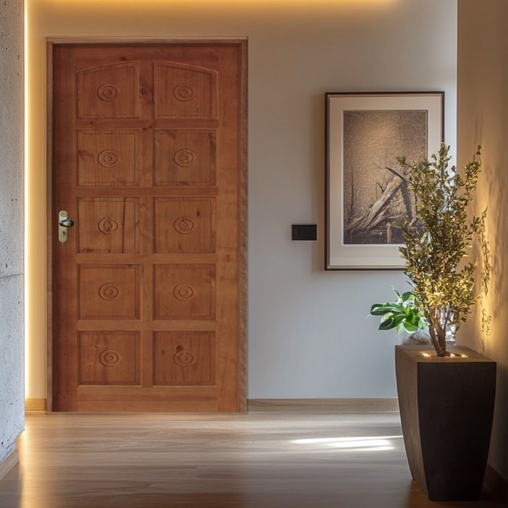 Kit Porta de Madeira 210x82cm Batente 11cm Fechadura Golf Rodam Abertura Direita em Oferta na Shopee