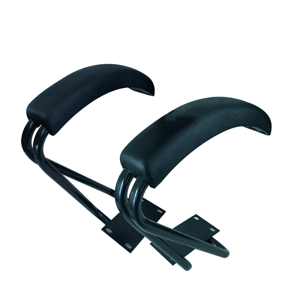 Par de Braço Cronus em PP Preto com Estrutura de Aço – Ergonômico para Cadeira de Escritório