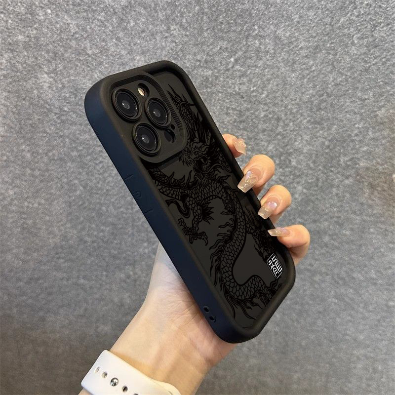 Detalhes do Capa De Telefone Para Redmi Note 14 13 11 12 Pro Plus 5G 12S 11S 10s 10 14C 13C 13 12 12C 4G Preto Dragão Nuvem