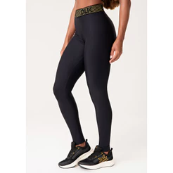 LEGGING FITNESS FEMININA COM ELÁSTICO LUREX LUSH DLK