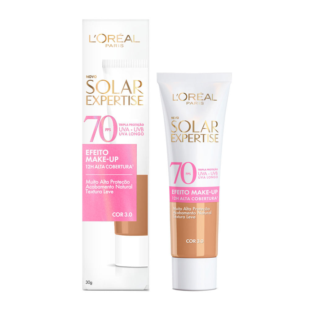 Protetor Solar L'Oréal Paris Solar Expertise Efeito Make Up FPS70 Cor 3.0 30g