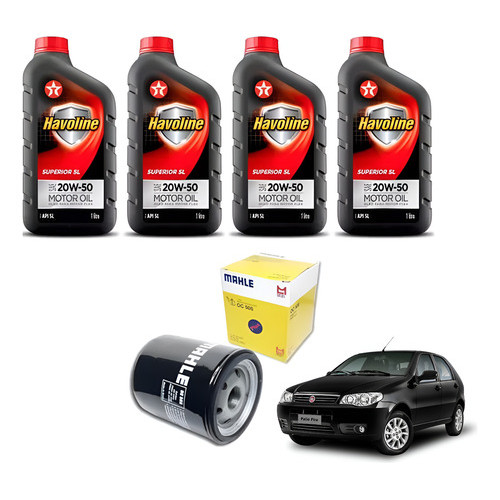 Kit Troca Óleo Havoline 20w50 Palio 1.0 8v Fiasa 1996/2001 em Oferta na Shopee