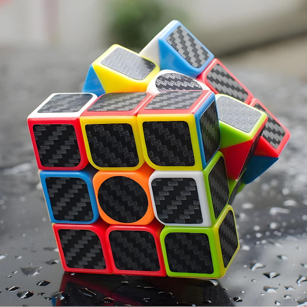 Cubo Mágico Profissional 3x3x3 Black Carbon em Oferta na Shopee