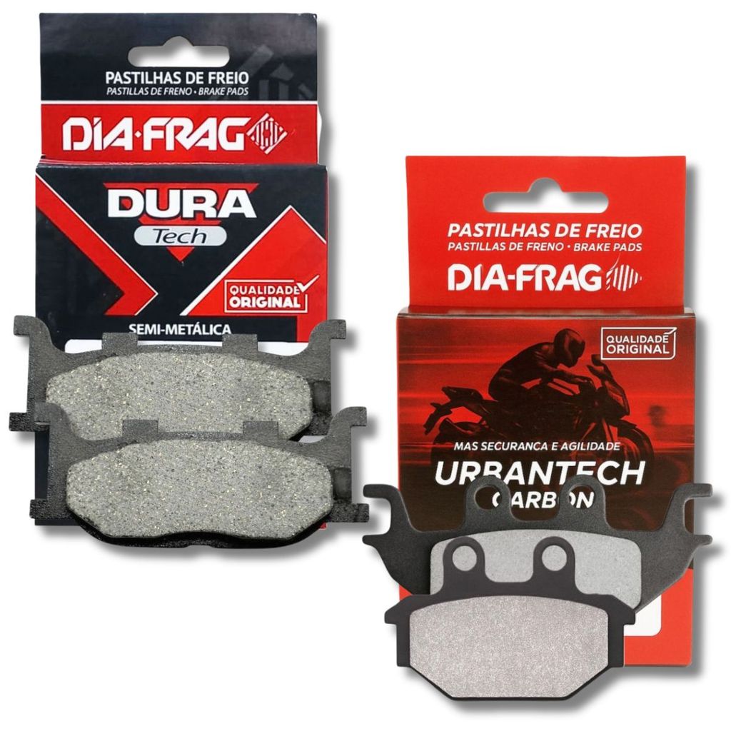 Kit Pastilhas de Freio P/ Dafra Nh 190 2020-2024 Diafrag